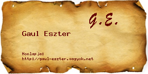 Gaul Eszter névjegykártya